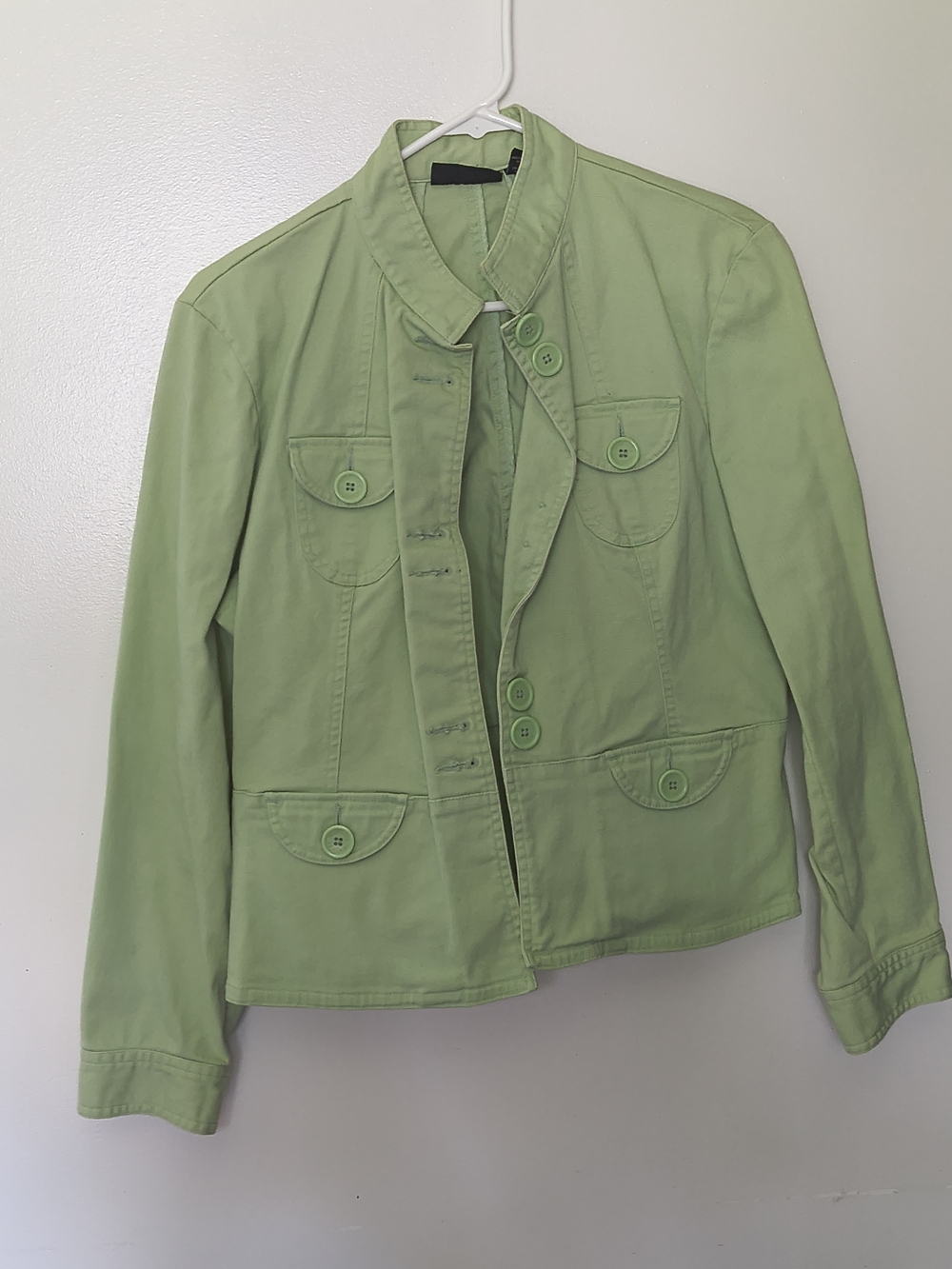 Relativity Light Green Utility Jacket with Button Front